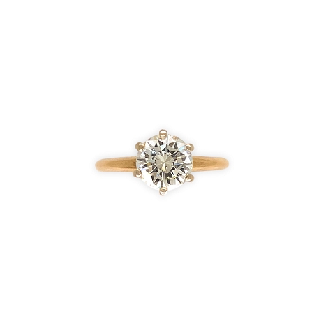 14K Gold Solitaire Ring  with Round 1.05ct Diamond   j7637